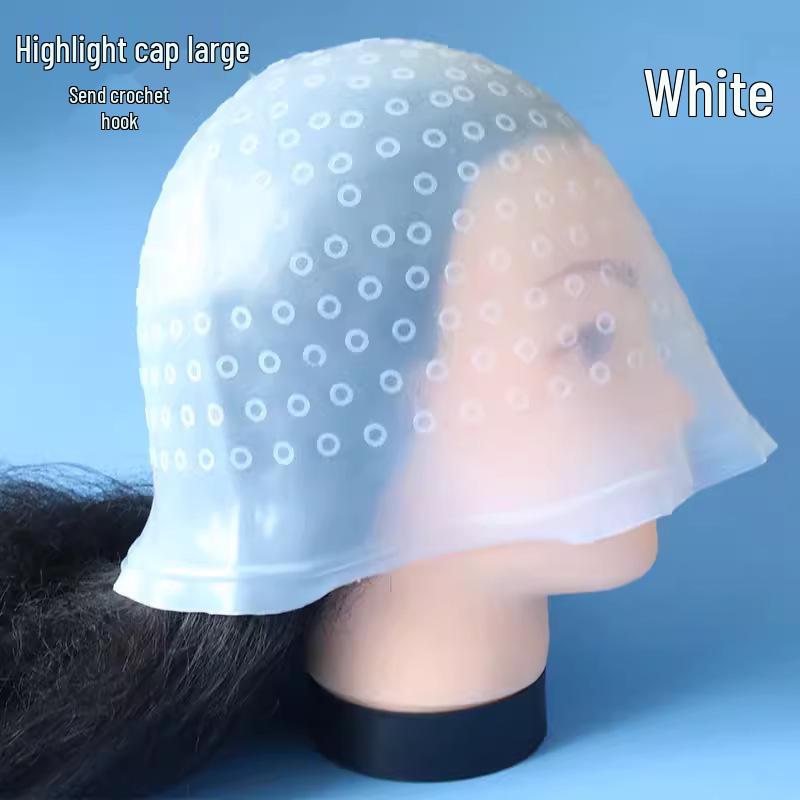 Унисекс Силиконовая Шапочка для Мелирования с Иглой - Эластичная и Прочная для Окрашивания Волос