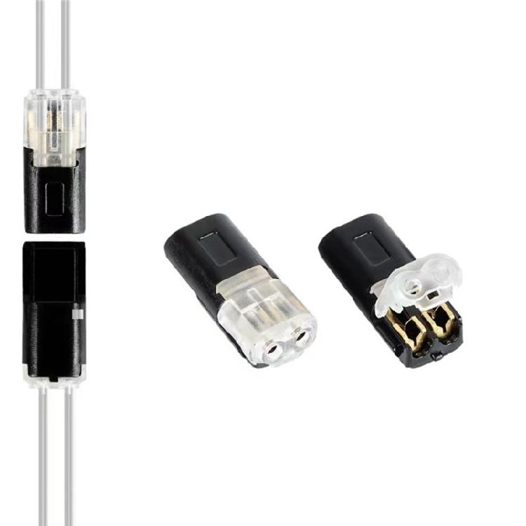 10Pcs 2 Pin 2 Way Universal Compact Wire Terminals No Wire-Stripping Required Led Light Strips Connectors Easy to Use