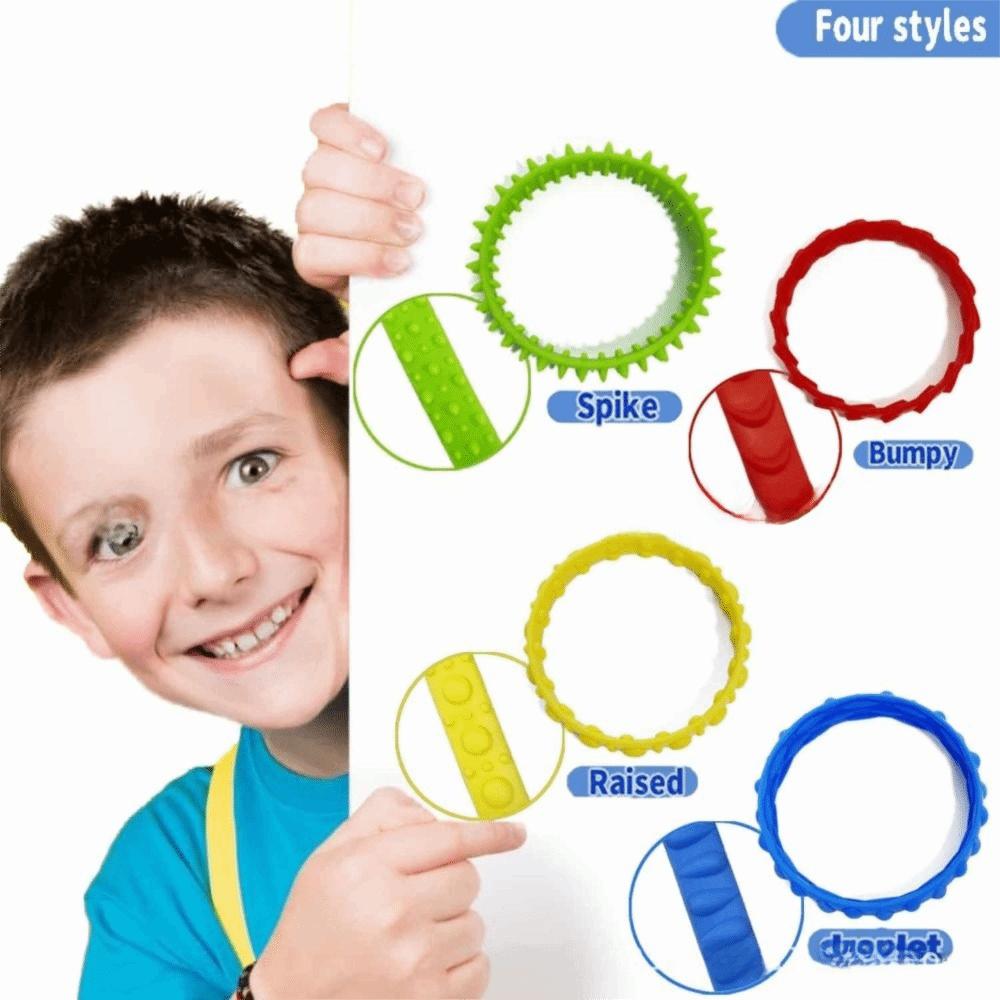 Soft Material TPR Sensory Hand Ring Toys Flexible Design Silent Decompressors Bracelet  Kids Play