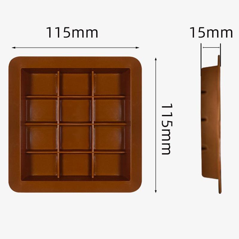 8/12/24 Zellen Schokoladenform DIY Schokoladentafel Silikonform für Schokoladentafel Pistazien-Schokoriegelform Handgemachtes Geschenk