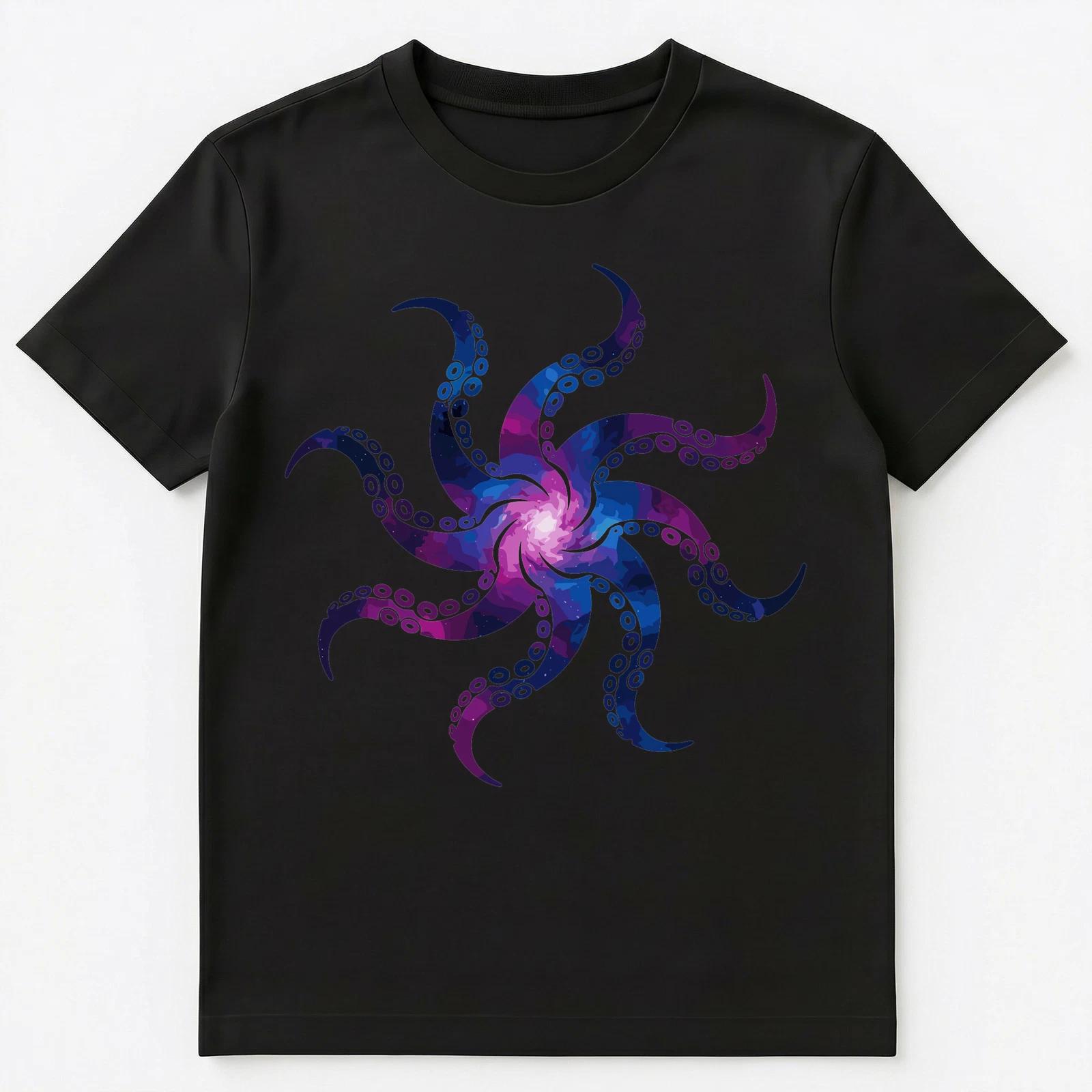 Octopus Enthusiast Galaxy Vortex Oceanography Unisex T-Shirt 2XL