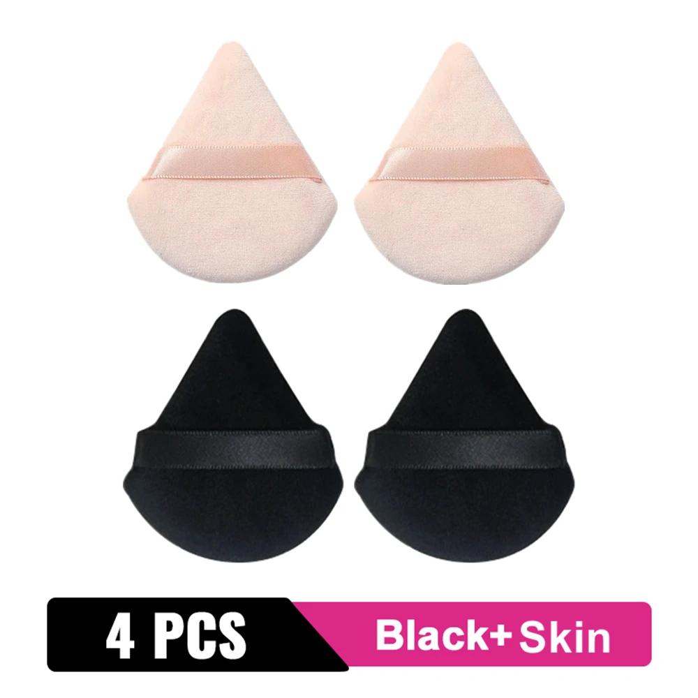 2/6ks Triangle Powder Puff Houba na make-up na obličej Soft Velvet Cosmetic Puff Blender Beauty Foundation Sponge Make-up příslušenství
