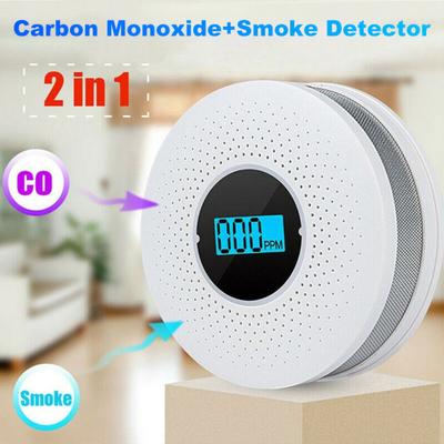 2'si 1 Arada Karbon Monoksit Duman Dedektörü Ev Otel CO LCD Dijital