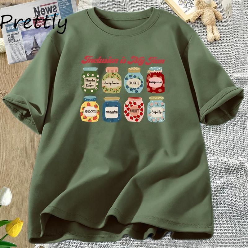 Inclusion Is My Jam T Shirt Funny Graphic Special Education Teacher T Shirts Autism Awareness Tshirt Men Women Cotton Tees