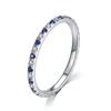 Modian Rainbow CZ Finger Rings for Women Stackable Slim 4 Wedding Engagement Band 925 Silver Fine Jewelry