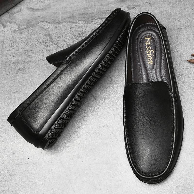 Genuine Leather Men Casual Shoes Men Footwear Slip On Office Man Formal Shoes Wedding Breathable Driving Comfy Loafers Moccasins