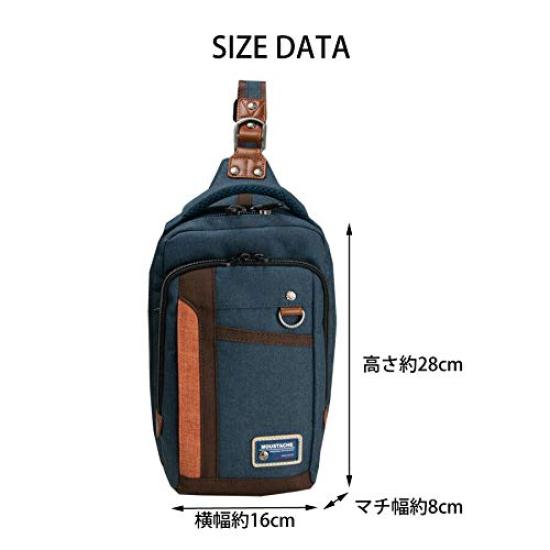 Body One Shoulder Shoulder Crossbody Red [Mustache] Bag, Bag, Bag, MDP-0650