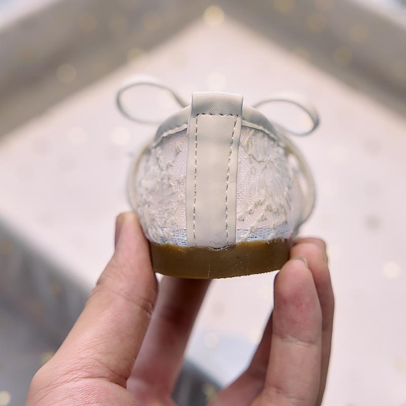 2025 Sommer Mädchen Süße Atmungsaktive Netz-Prinzessin Schuhe mit Feuerwerk Muster & Schleife