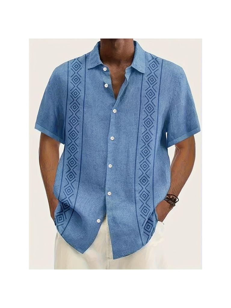 Stile Etnico Stampato 3D Camicie da Spiaggia Hawaiane Uomo Donna Moda Casual Streetwear Vintage Camicia a Maniche Corte Camicetta Abbigliamento Uomo