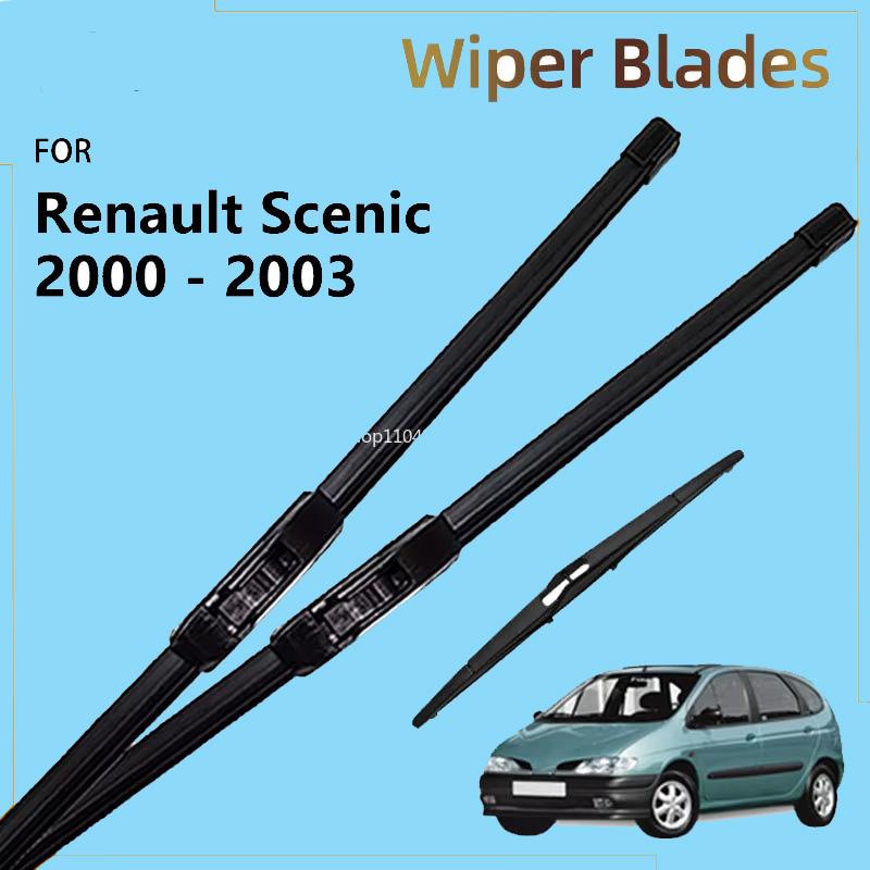 Natural Rubber Front Rear Wiper Blade For Renault Scenic I 1 RX4 2000 2001 2002 2003 Accessories Windshield Windscreen Brushes