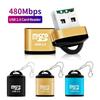 1/2PCS USB Micro SD/TF Card Reader USB 2.0 Mini Mobile Phone Memory Card Reader High Speed USB Adapter For Laptop Accessories