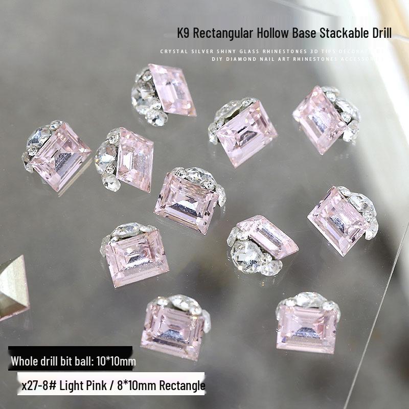 K9 Stackable Right Angle Drill Nail Art Rhinestone Balls - Handmade Rock Candy Nail Decoration