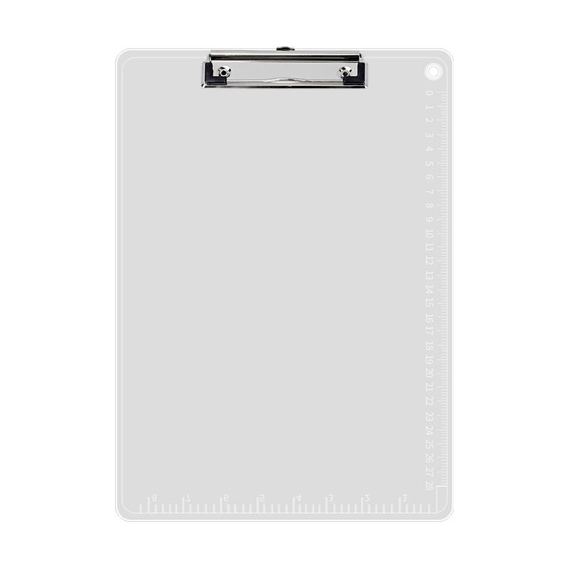 

1pc A4 Durable Transparent Clipboard with Low-Profile Clip - 12.4x8.9 Inch Holds Multiple Sheets, for Office, Home Organization чистый
