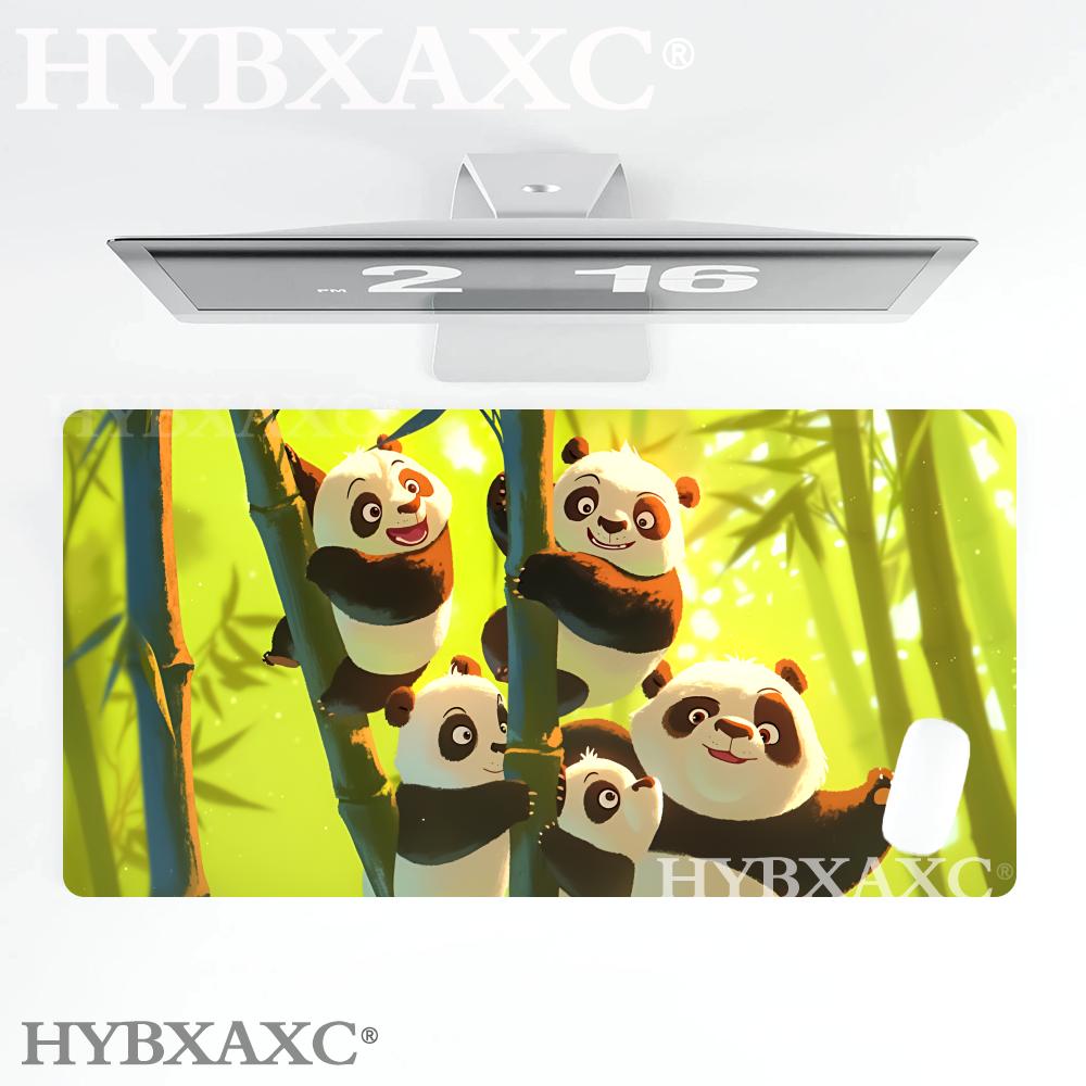 HYBXAXC Cute Panda Collection Mouse Pad Set Aesthetic Bamboo Forest Large Gaming Mousepad for Office Panda Lovers