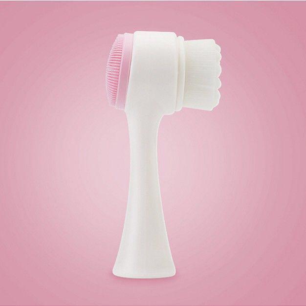 

Double-Sided Facial Cleansing Brush with Soft Bristles for Deep Pore Cleaning and Blackhead Removal