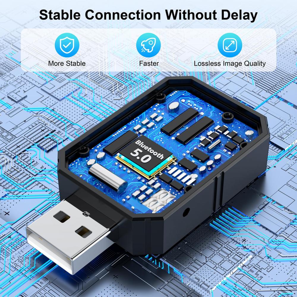 2 In 1 NEW Wireless CarPlay Android Auto Adapter USB Dongle Smart Mini Box Bluetooth Wifi Plug And Play for OEM Car Stereo