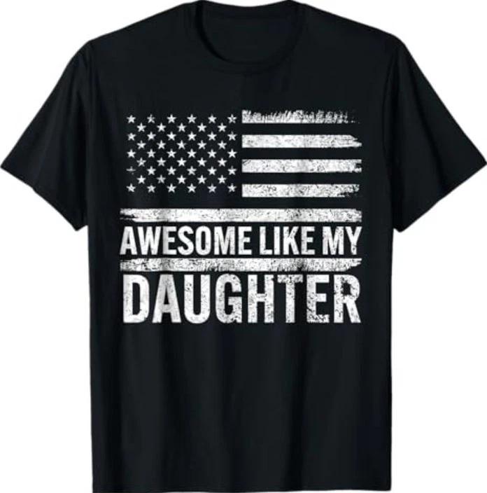 

Крутой Как Моя Дочь Подарки Мужчинам Смешной День Отца Папа Футболка XL