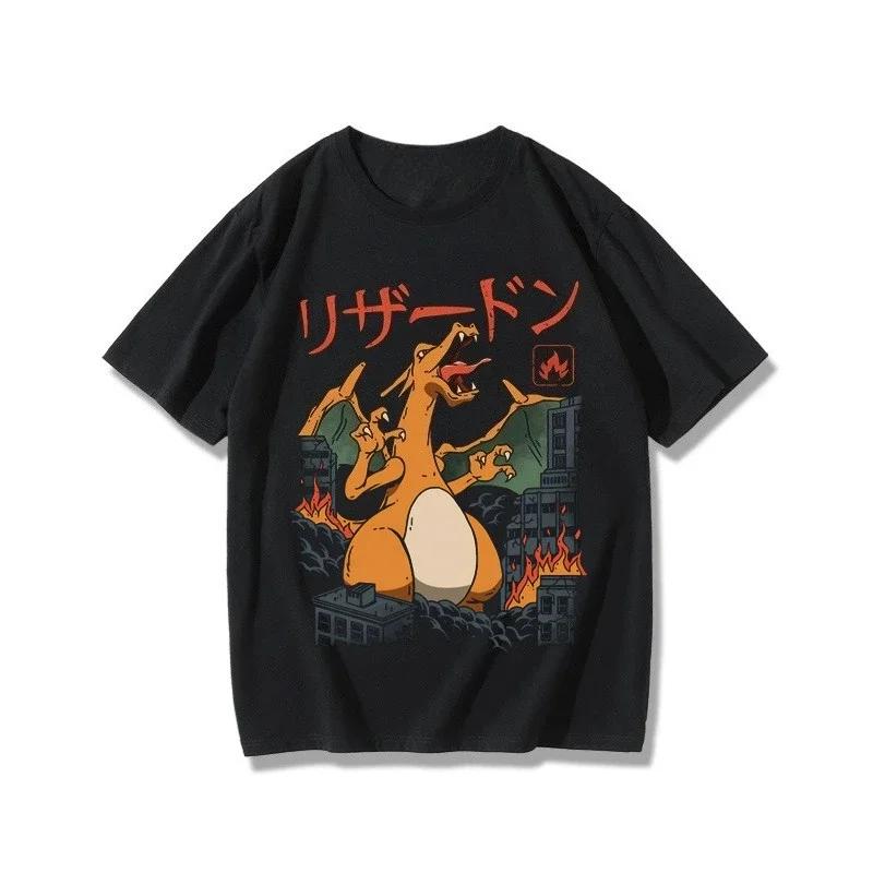 Prodotti Complementari T-shirt Squirtle Rana Seme Gengar Drago che Sputa Fuoco Kabi Bestia Complementare Manica Corta