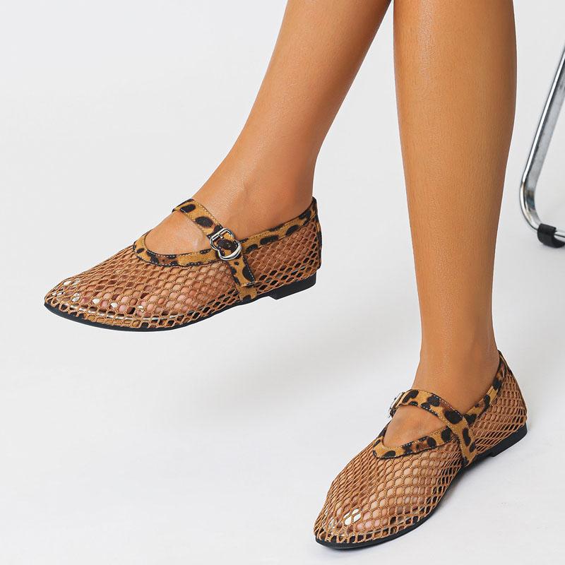 Fashion Summer Women Shoes Round Toe Flat Heel Mesh Sandals for Women Breathable Mary Janes Shoes zapatos de mujer WSH5326