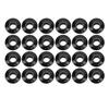 24Pcs Guitar String Button Ferrules 10mm High Performance Plastic Material Semi Closed Design Guitar PartsBlack