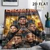 1 Pezzo Coperta in Flanella con Stampa Chicago Fire, Alta Qualità Confortevole per Tutte le Stagioni, Decorazione per la Casa, Calore e Comfort, Perfetta per Regali di Natale