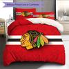 Chicago Blackhawks2 Pattern Bedding Quilt Set  Home Decoration  Gift (1 * Duvet Cover + 2 * Pillowcase  Without Core)