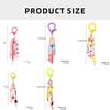Colorful Bead Keychain Charm for Kids and Students School Bag Pendant Smiling Face and LOVE Letter Beaded Keychain