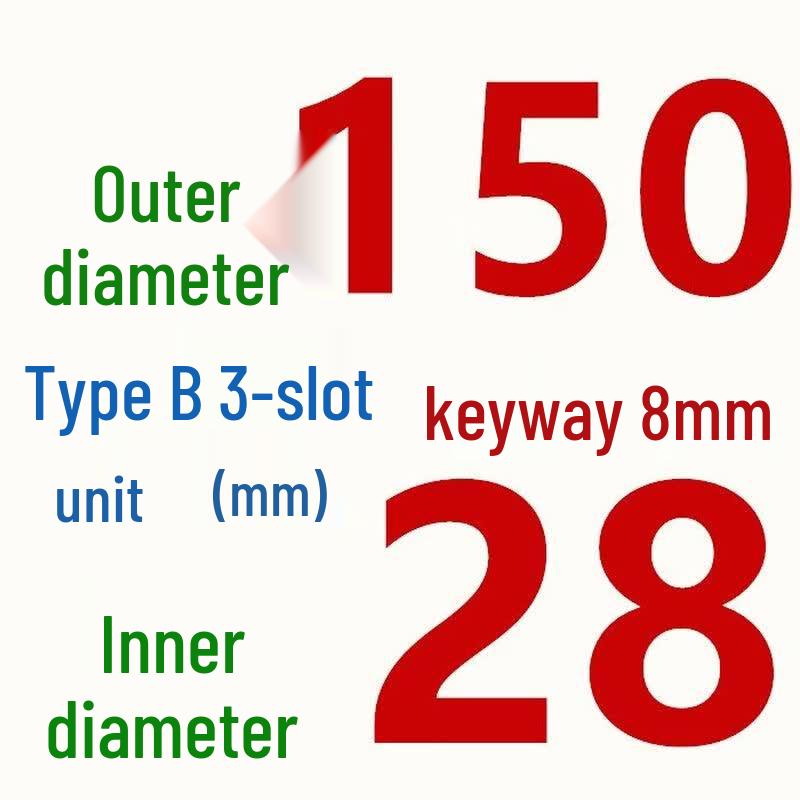 

Jundingying Cast Iron 3B150 V-Belt Motor Pulley