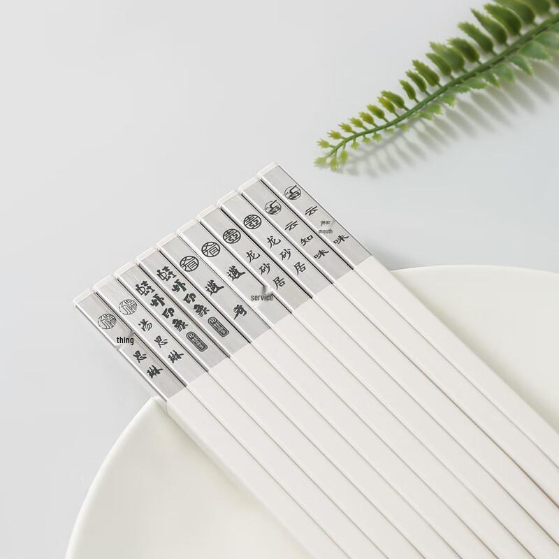 Premium Anti-Mold Alloy Chopsticks - 10 Pairs