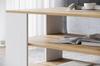 Modern Simple Rectangular Coffee Table with Shelves 100cm Wotan Oak White