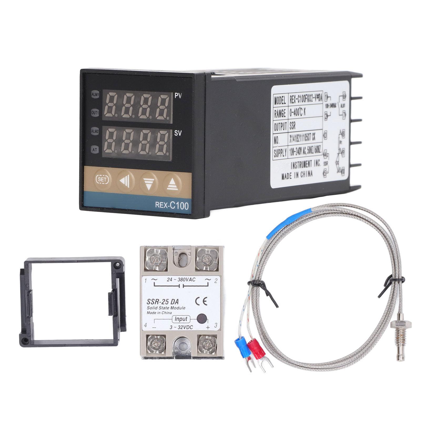 

Цифровой PID термостат комплект водонепроницаемый высокоточный профессиональный PID REX C100 температура