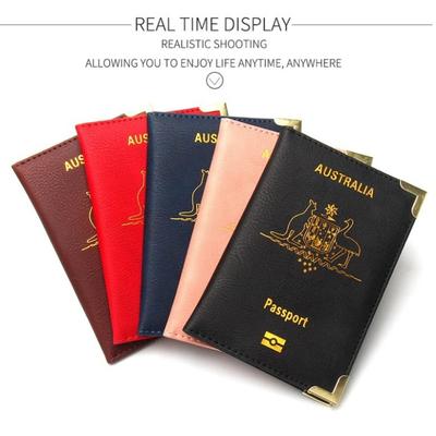 Cubierta Portapasaporte de Cuero Titular Cartera de Identificación de Viaje Delgada Portapasaporte Delgado Cubierta de Cuero Accesorios de Viaje