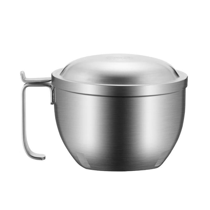 304 Stainless Steel Double-Layer Instant Noodle Bowl