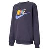 Nike Club K NSW FLC Crew LS HBR Fashionable Pullover Kids Tops Navy-Blue FD2992573
