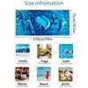 Extra Large Microfiber Beach Towel, Super Absorbent, Quick-Dry, Lightweight, Dolphin & Fish Design,Sun & Wind Protection,Travel