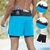 Men's Trail Speed Shorts Summer Quick-dry Lined Anti-exposure Double-layer Outdoor Marathon Running Short Pants with Pockets
