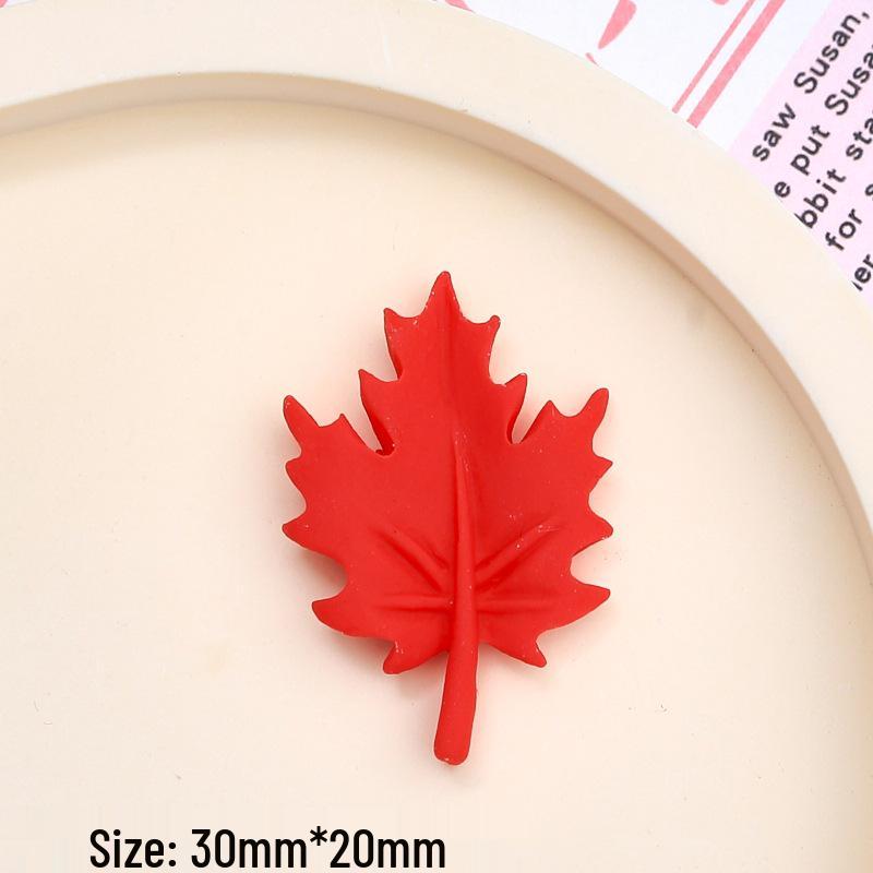 Childlike Leaf-Themed Resin DIY Ornaments: Cartoon Hair Clips & Croc Charms