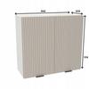Upper Kitchen Cabinet 80/72 Vigo Body White Front Grooved Cashmere Matte