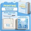 Grid Paint Box Tearable Painting Book Travel Watercolor Palette Paint Palette Notebook