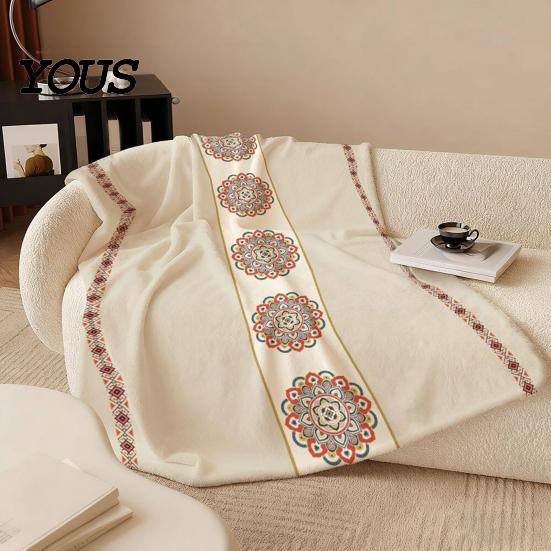 Skin-friendly Nap Blanket for Air-Conditioned Rooms, Lightweight Flannel Throw Blanket, Double-Sided Soft Anti-Static Cozy Shawl Home Office