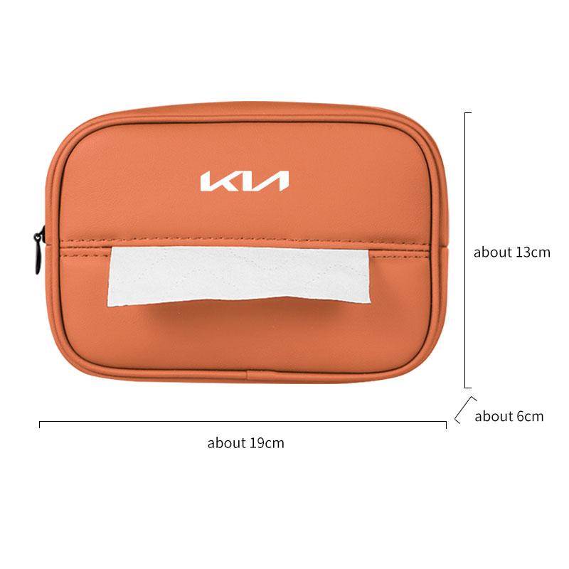 BBDS7 For Kia GTLine K3 K5 k8 k9 Sportege Picanto Optima Soul Ceed Car Tissue Box Storage Bag Microfiber Leather Paper Case Accessorie