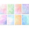 72 Pieces Stationery Set with Envelopes (48 Lined Watercolor Sheets + 24 Matching Envelopes), 8 Unique Designs, 5.5 x 8.25 inch Double Sided Printing
