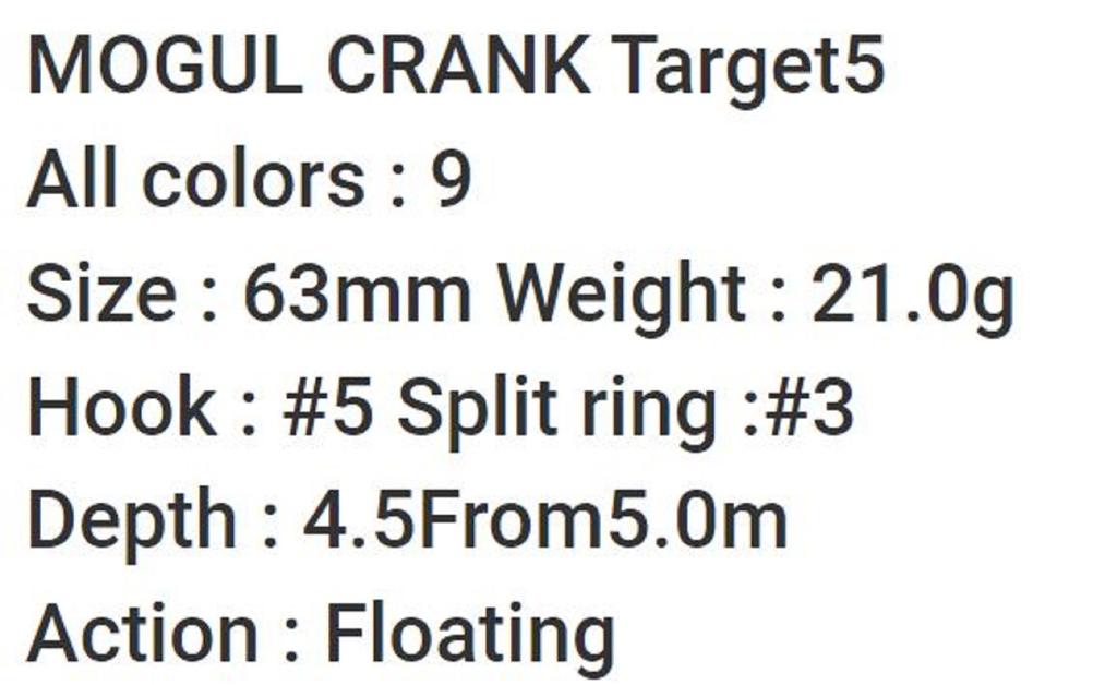 Bassday Mogul Crank Target 5 63 mm Schwimmender Köder 21 Gramm SB-254 (5066)