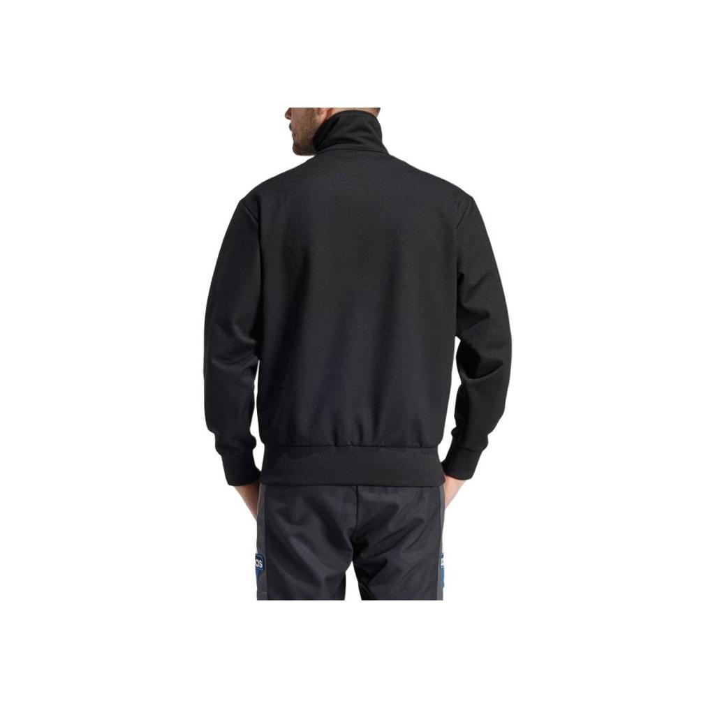 Adidas Originals 70S Fashion Zip Collar Long Sleeve Jacket Men Jacket Black JN5962
