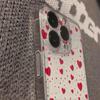 Luminous Love Print Clear Phone Case for iPhone 17 Pro Max 16 15 Pro 14 13 12 11 XR 17Air 16 Plus Silicone Cover