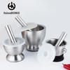 304 Stainless Steel Garlic Press & Grinder Mortar for Minced Garlic Paste