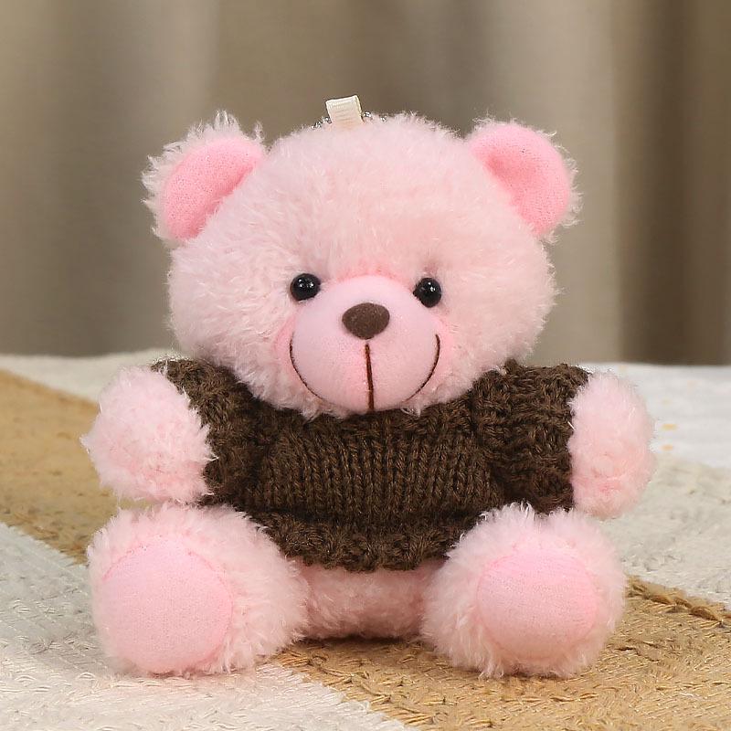Charming Teddy Bear Keychain Plush Doll - Dressed Up Couple Backpack Ornament Gift