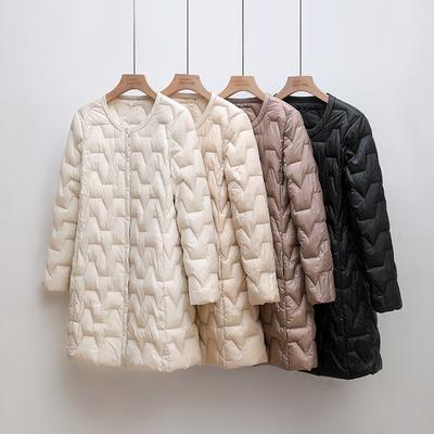 Ultra-light Coat Plus Size Thin Long Down Jacket Women Autumn Winter Slim Warm White Duck Down Coat Women Outerwear