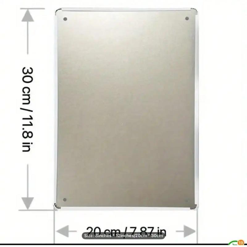 Vintage Metal Wall Sign Our Happy Place Floral Frame Rustic Home Decor Family Art