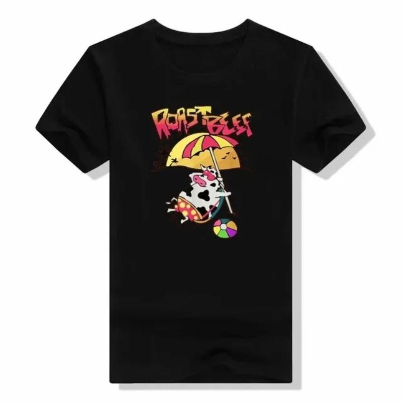 Fun BBQ Cartoon Cute Tshirt Streetwear Vacation Top Party Outfit Stranger Dustin Love Summer Cotton Unisexs and Womens Top